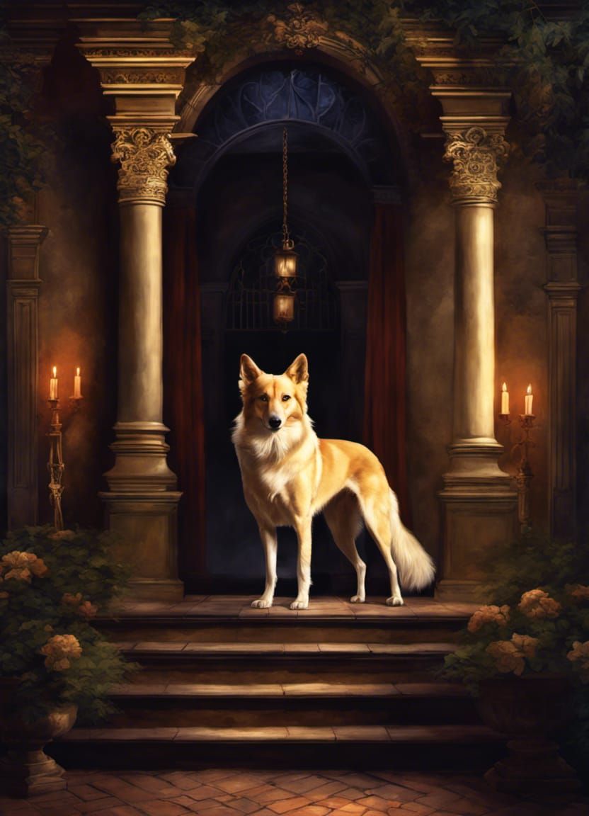 Haunted Palace Courtyard with Baroque Prince