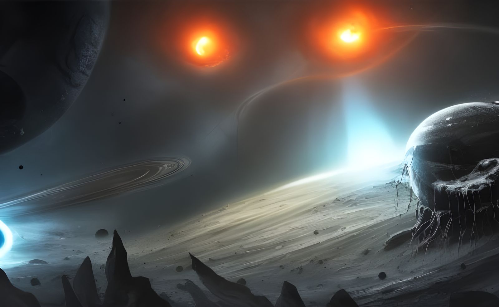 Hyperrealistic Aliens Roam a Ruined Exoplanet