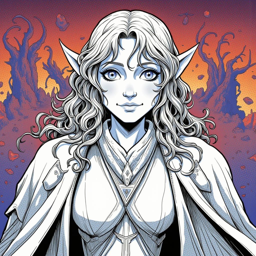 Classic Sunset Landscape in Painterly Style