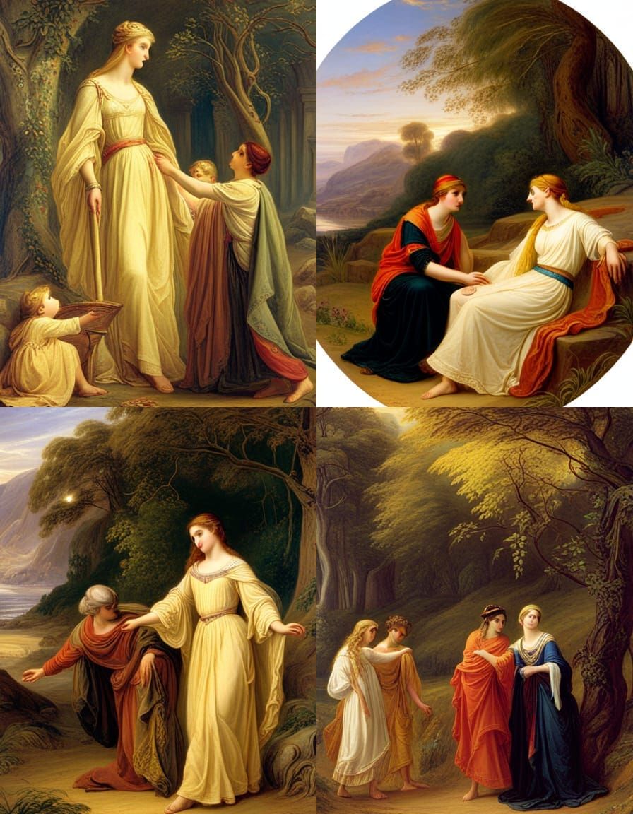 Ethereal Allegory Inspired by Visionary Art