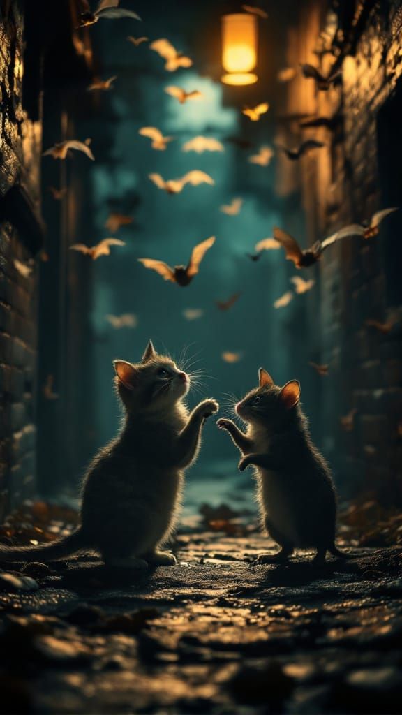 Midnight Funk: Cat and Rat Dance in Alley