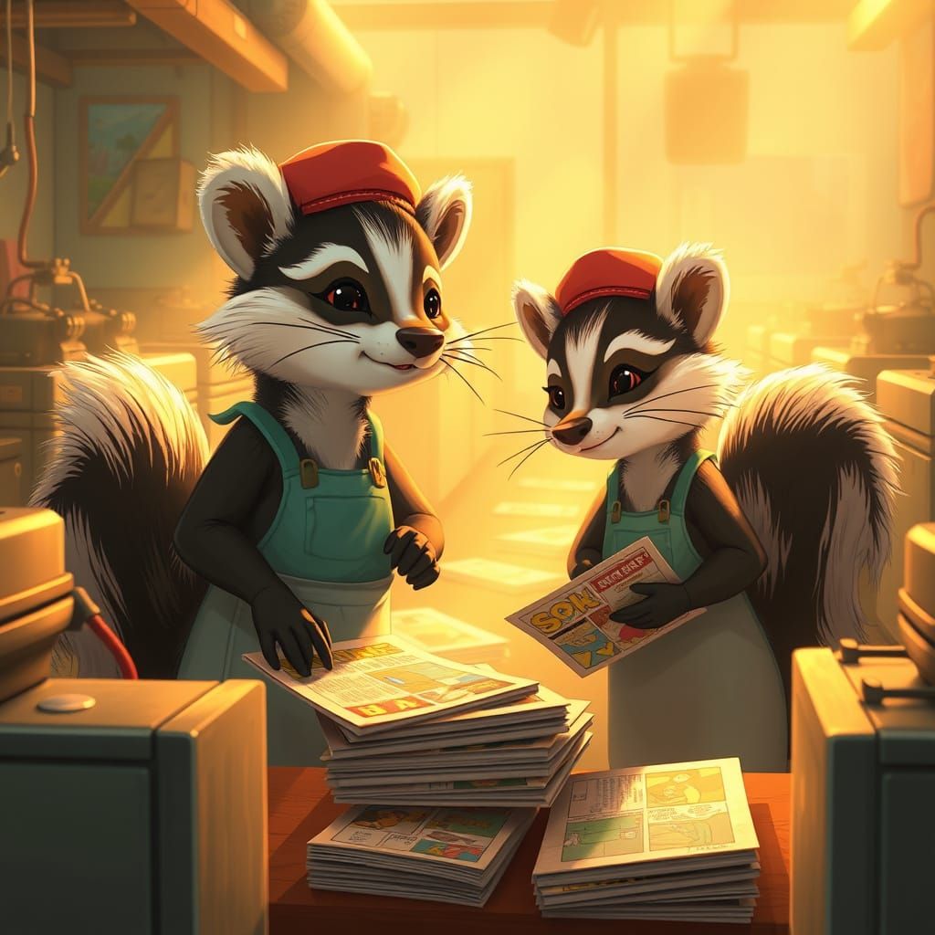 Whimsical Skunks Create Comics at Charity Boot Camp