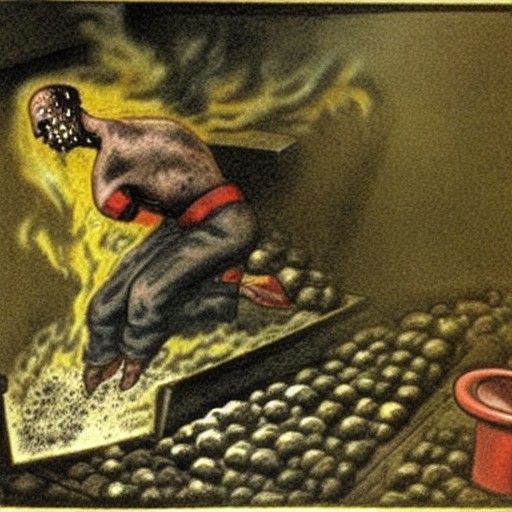 Gruesome Vat of Acid Horror Scene