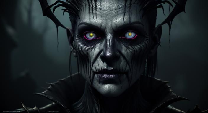 Eerie Halloween Ghoul Portrait in 3D Cinematic Art