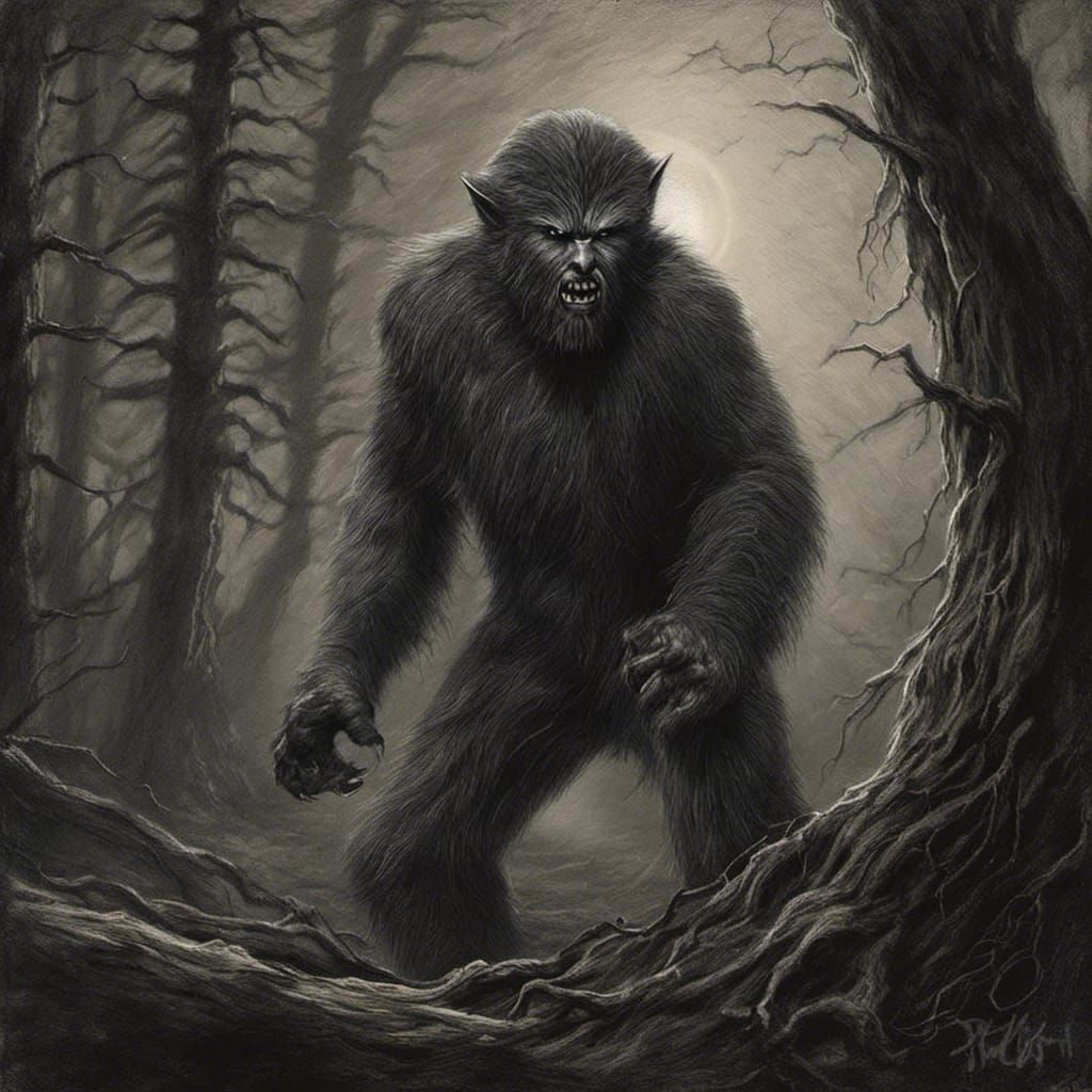 Mystical Forest Portrait in Dark Fantasy Style