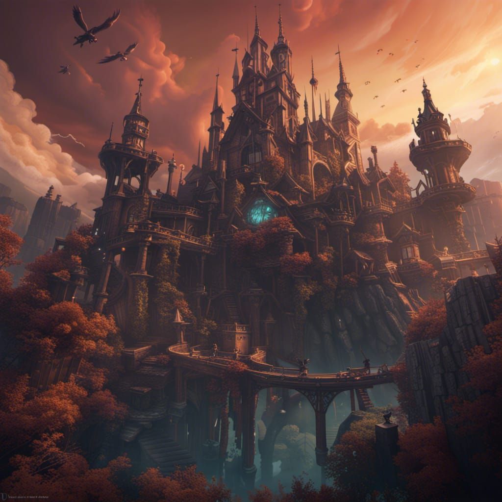 Fantastical Kingdom Concept Art in 8K Resolution