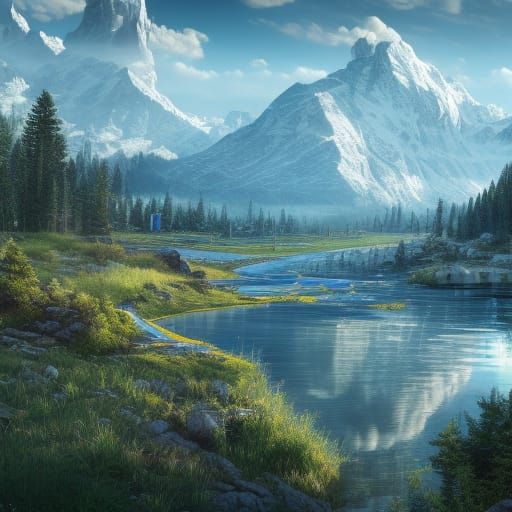 Lakeview Valley: Photorealistic Concept Art in Unreal Engine