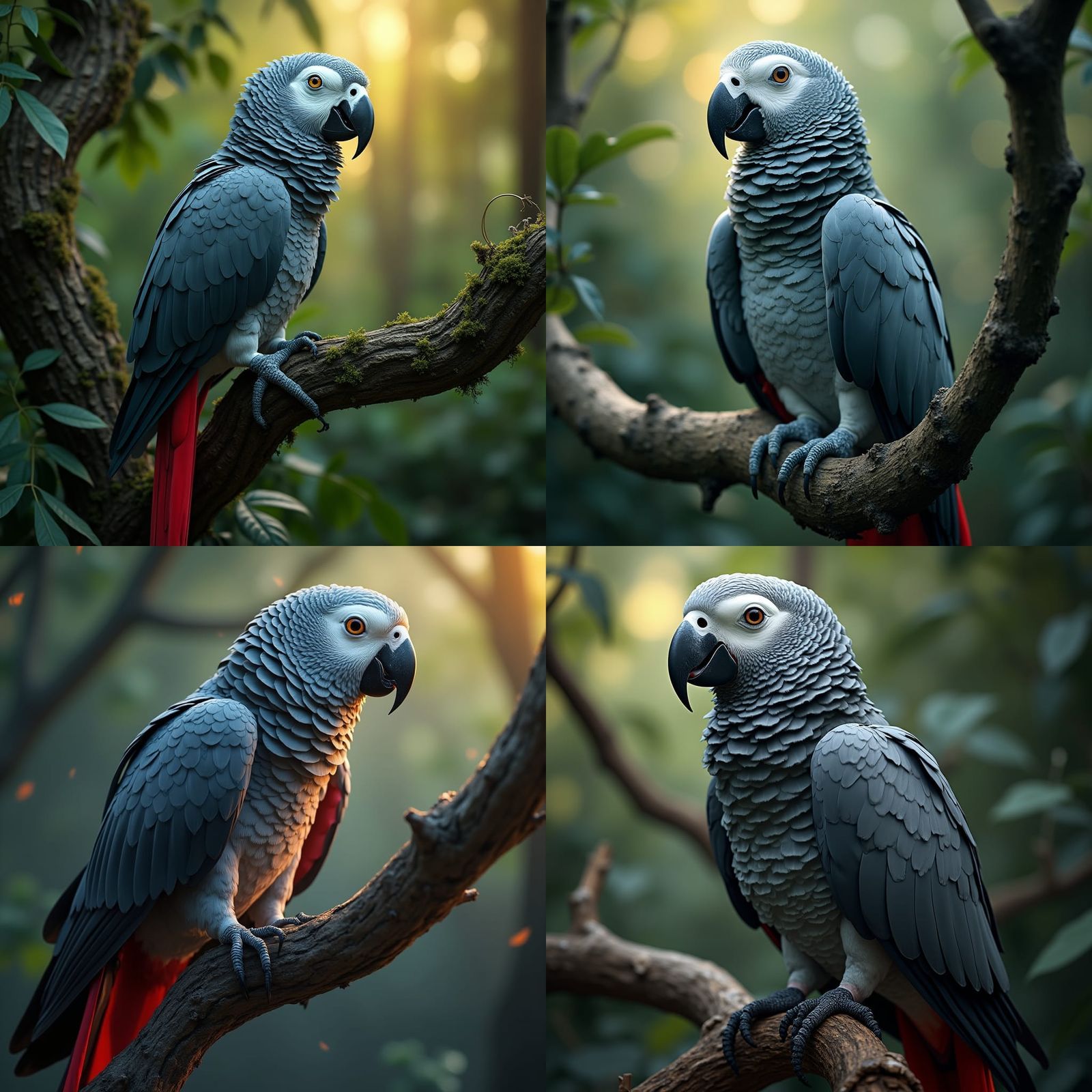 Surreal Avian Portrait in Vibrant Triadic Colors