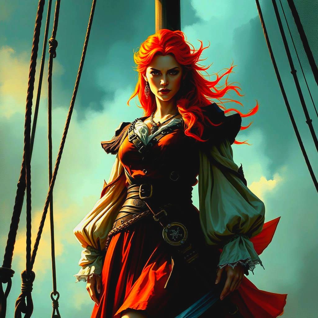 Pirate Queen Anne Bonney: A Digital Portrait