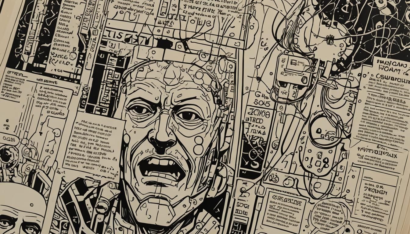 Retrofuturistic Comic Book Art with Neon Colors