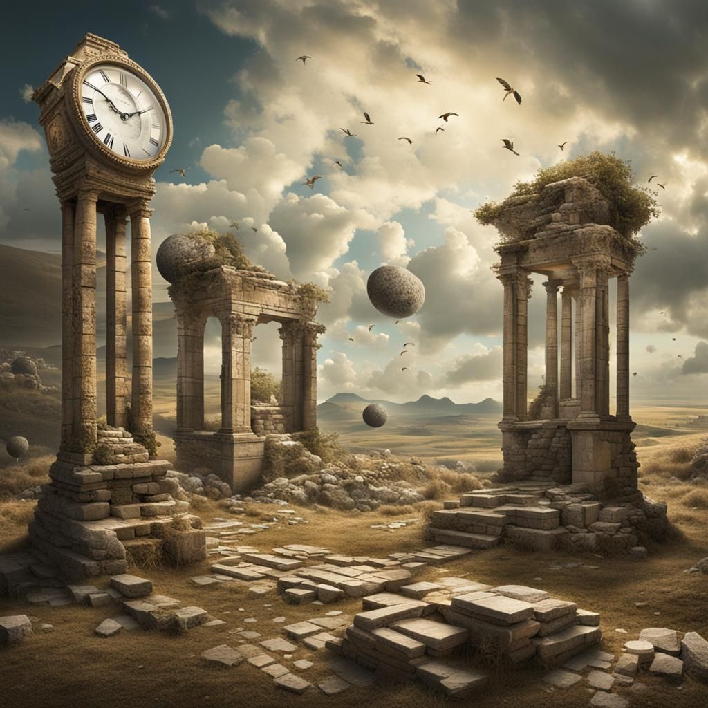 Surreal Ruins: A Landscape of Time
