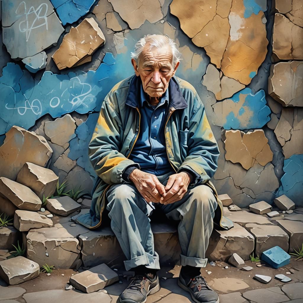An image of an elderly person in quiet reflection on the wis...