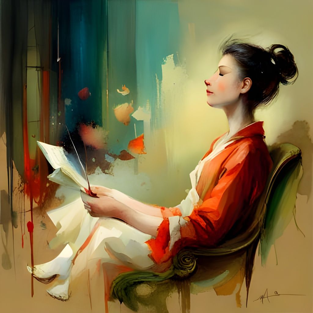 Person Smiling in Imperfect World, Surreal Art