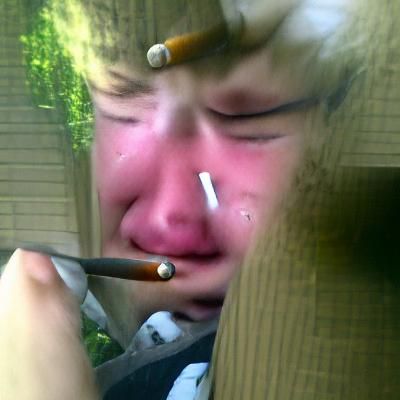 Crying Robot Smoking Weed: Surreal AI Art
