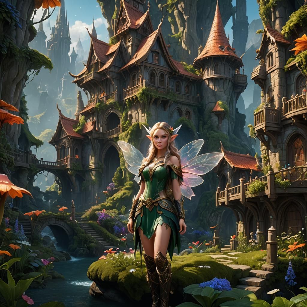 Detailed Fairy Elf Concept Art