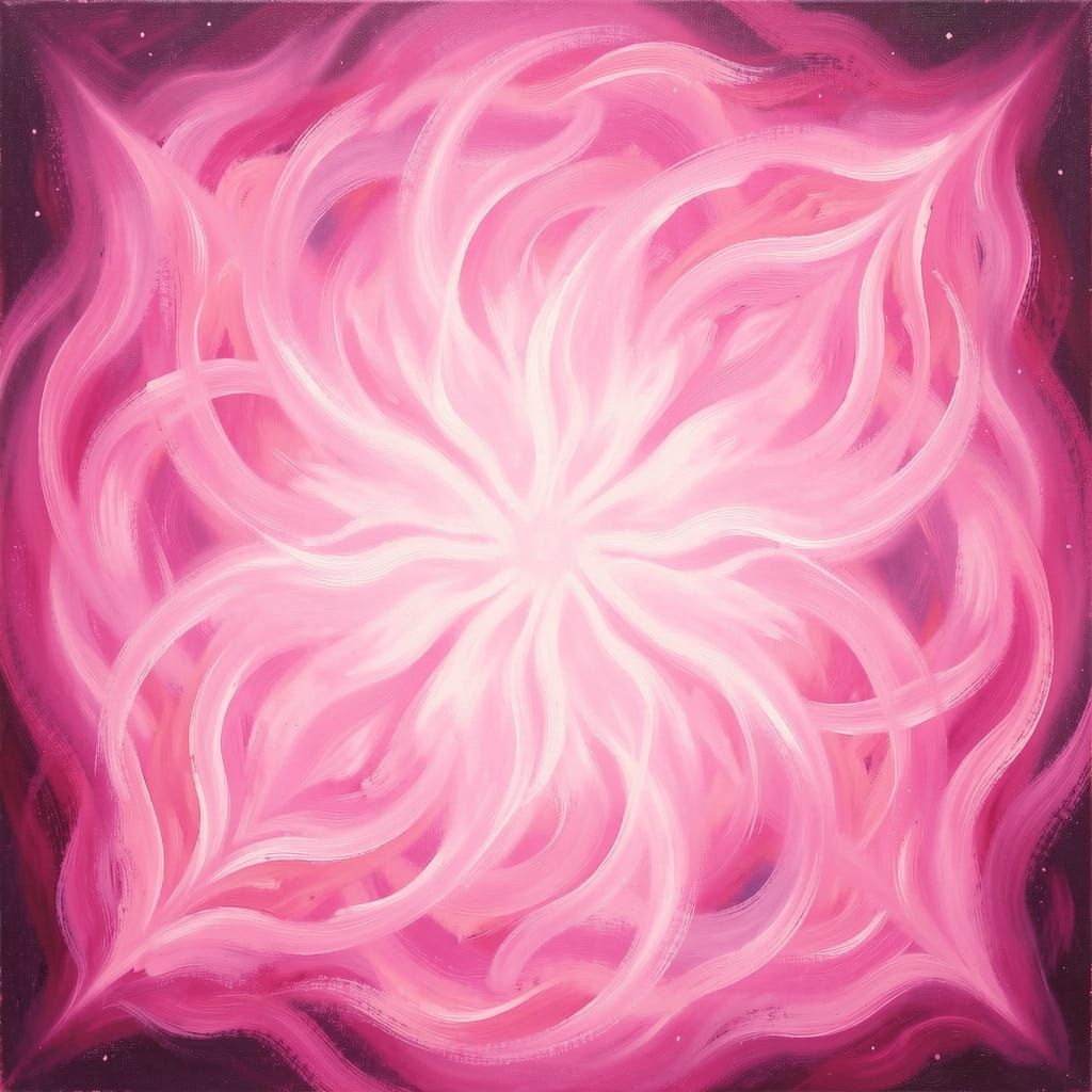 Ethereal Pink Aura Radiating Energy and Tranquility