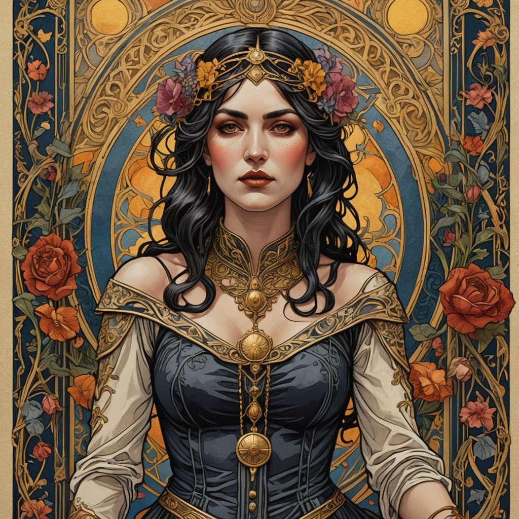 Art Nouveau Tarot Card: The Anarchist