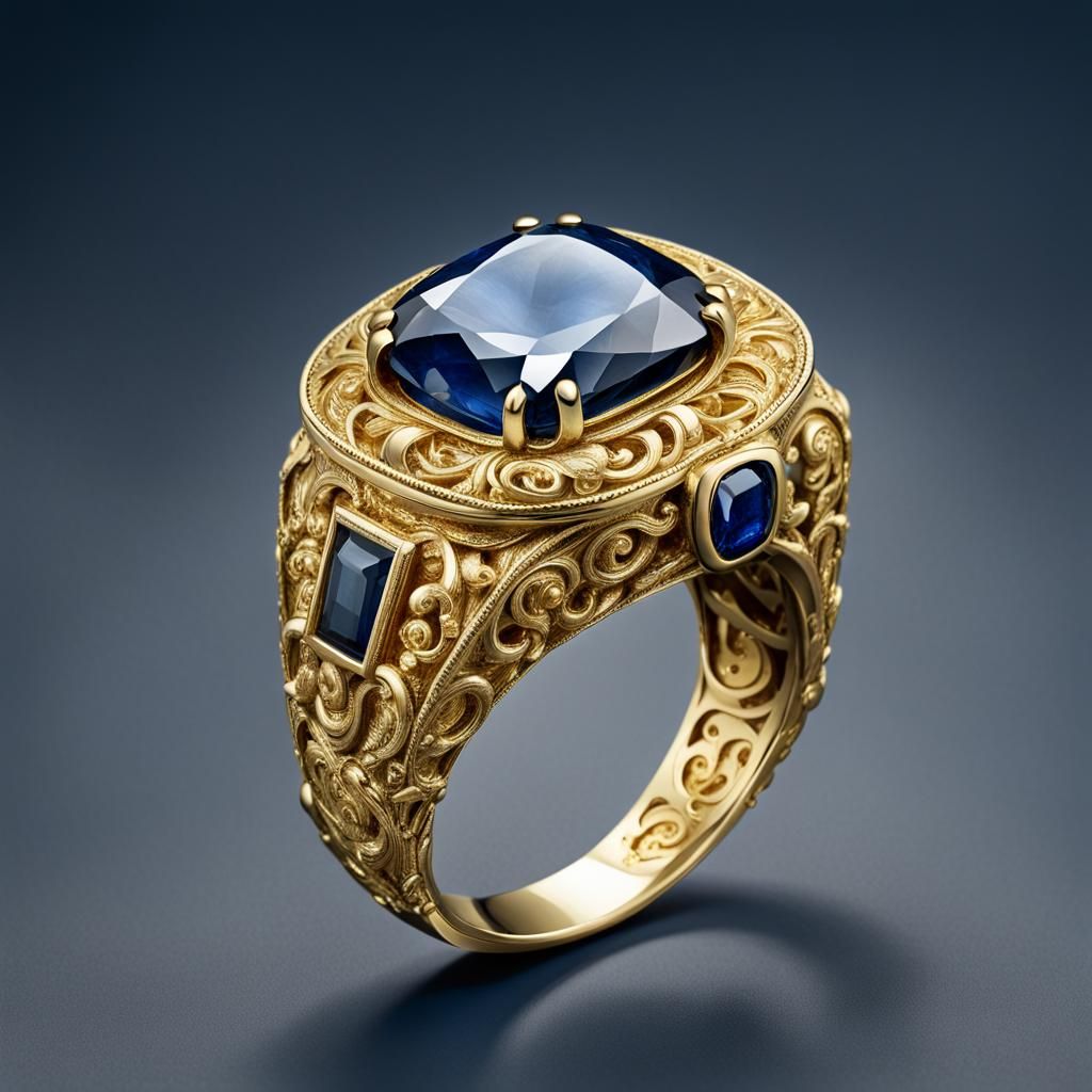 Duke Ernest's Sapphire Ring: Medieval Gothic Portrait