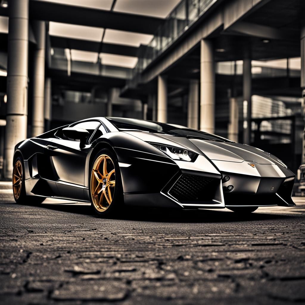 Hyperrealistic Lamborghini Car: Intricate Details and Sharp ...