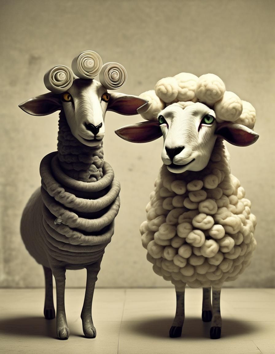 Three-legged sheep: weird but cute.