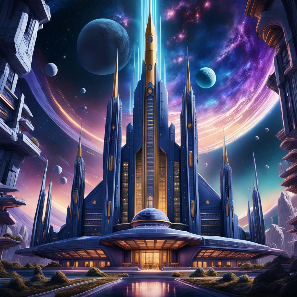 Futuristic Space Academy Concept Art in Unreal Engine