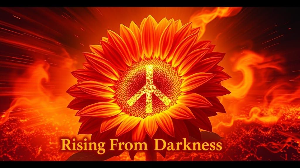 Hope Rises From Darkness in Fiery Surrealism