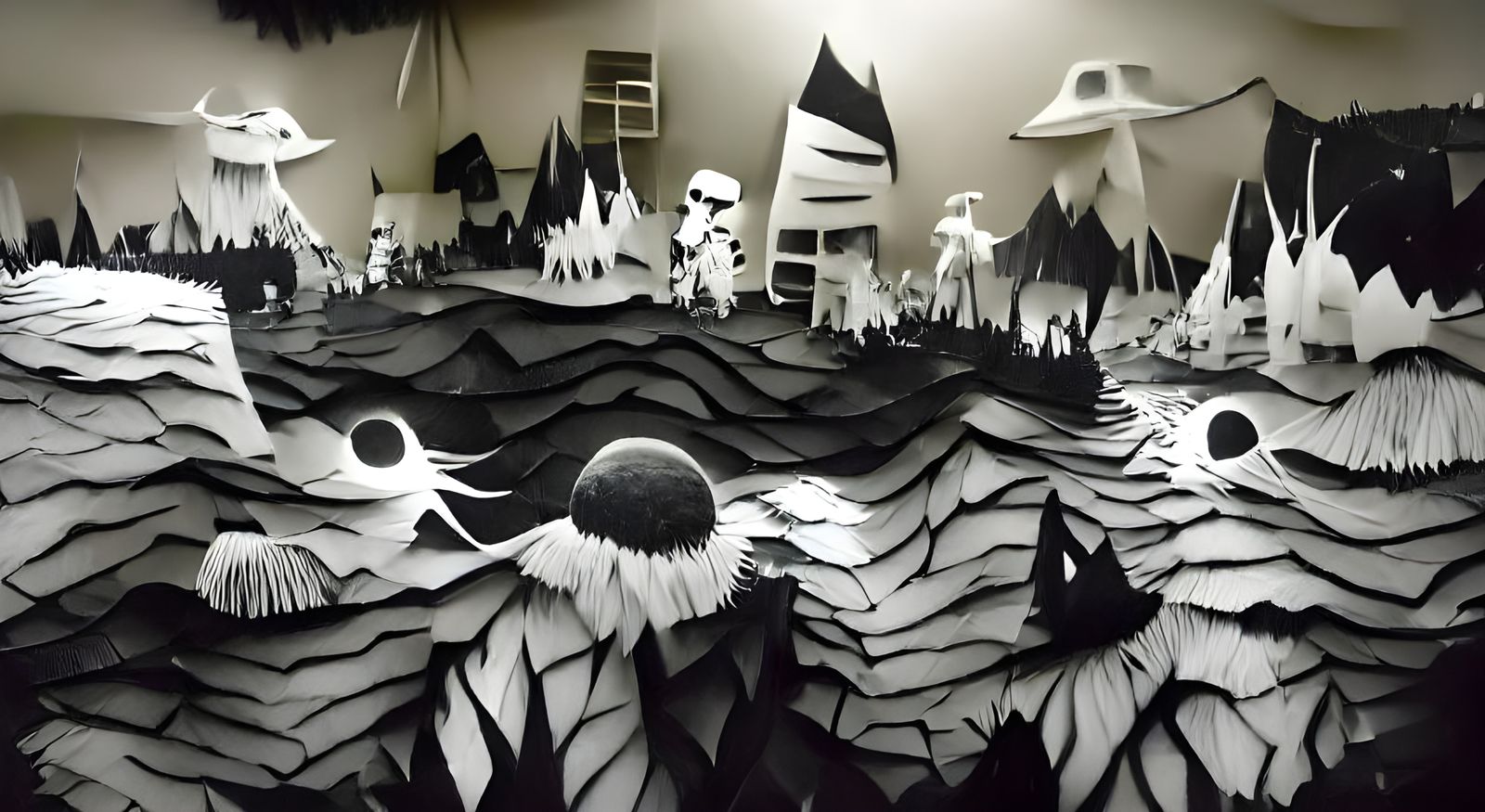 Magical Alien Landscape Crafted from Paper