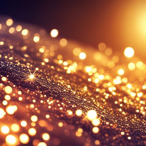 Golden Glitter Explosion in Hyperdetailed 8K