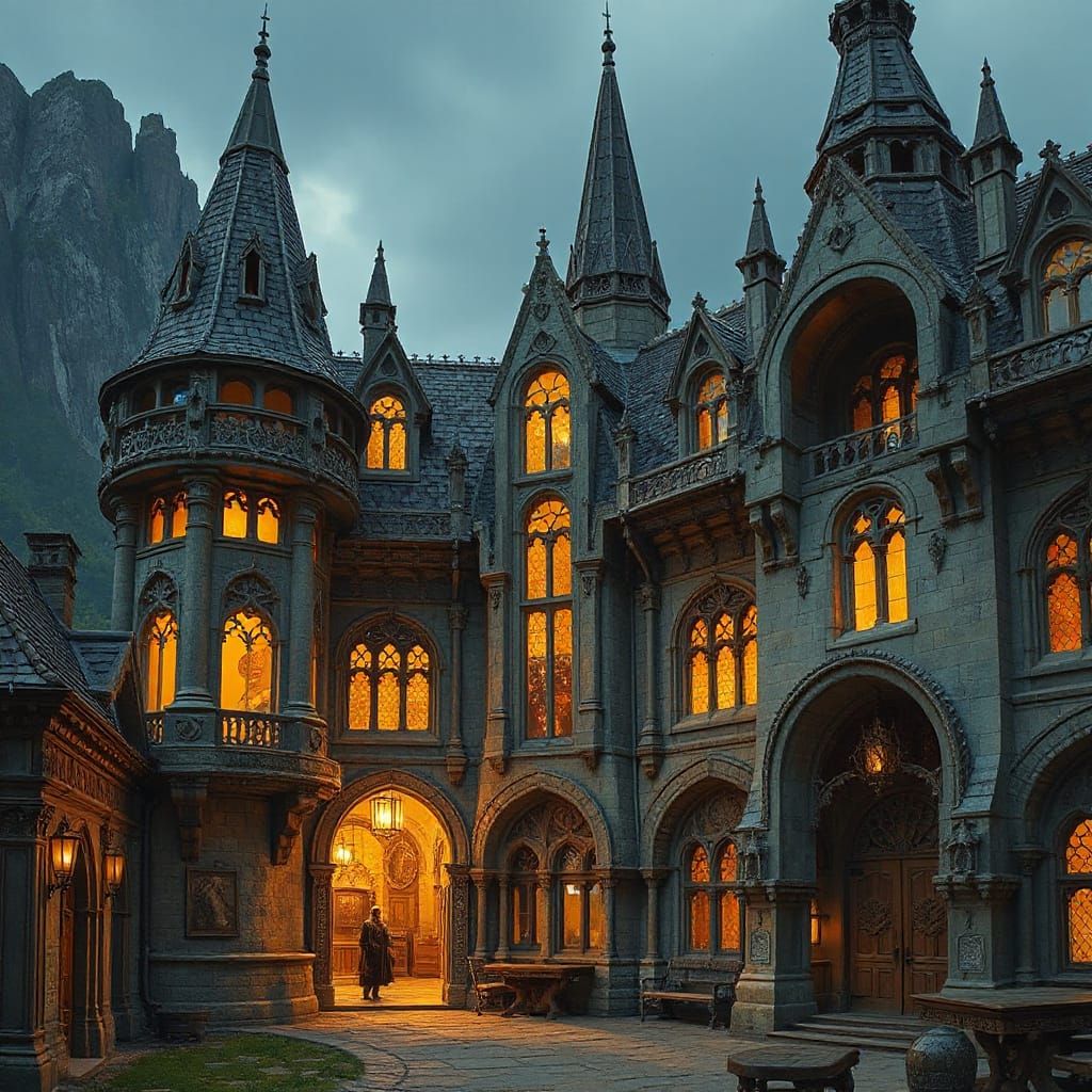 Majestic Fantasy Guild Hall Inspired by Middle-earth