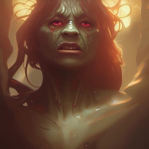 Halloween Goblin Portrait in Hyperdetailed Style