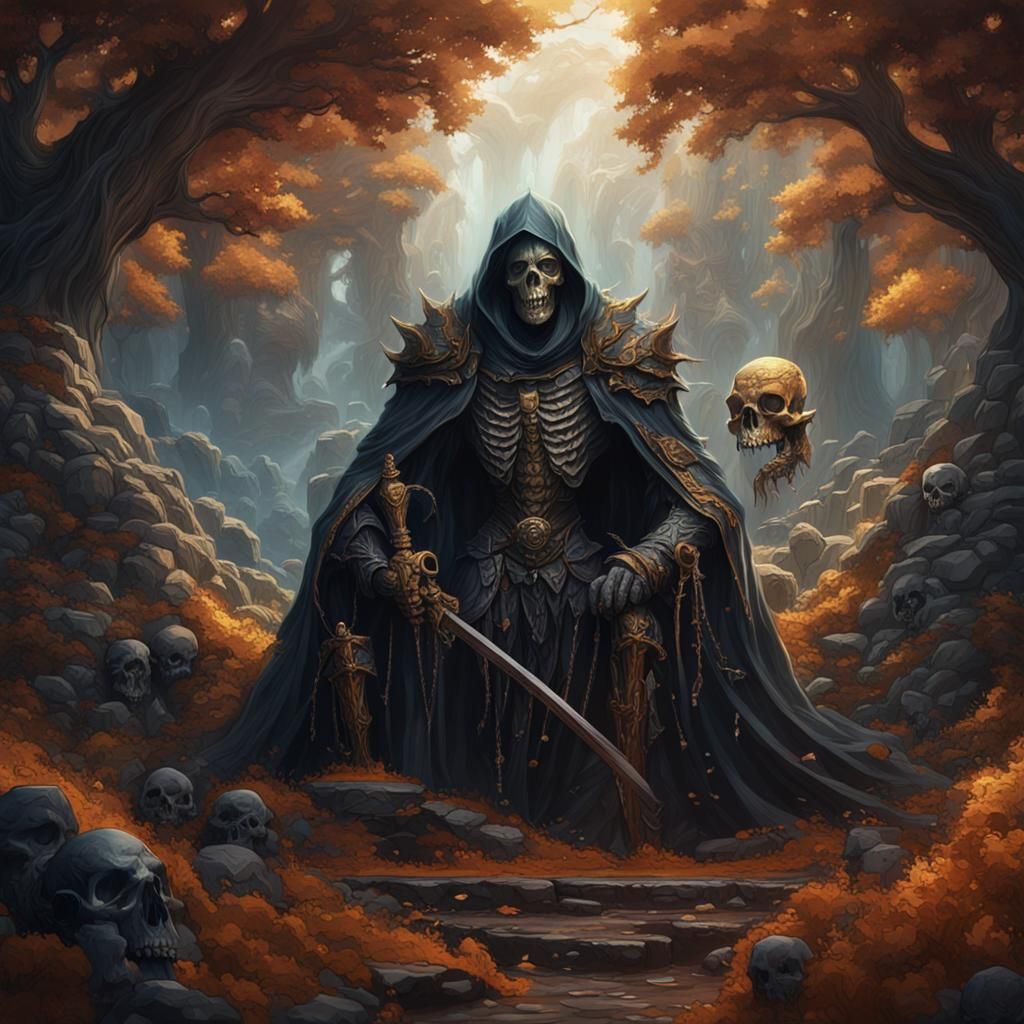 Detailed Matte Painting of Death in Deep Color