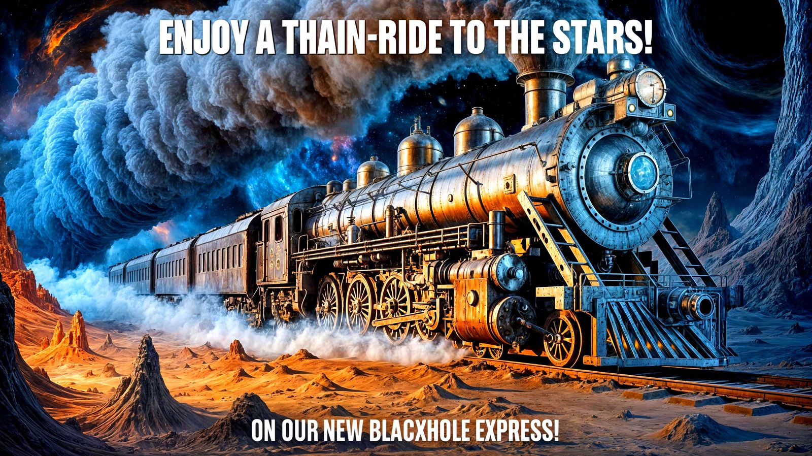 Enjoy a Train-Ride to the Stars on our new Blackhole Express...