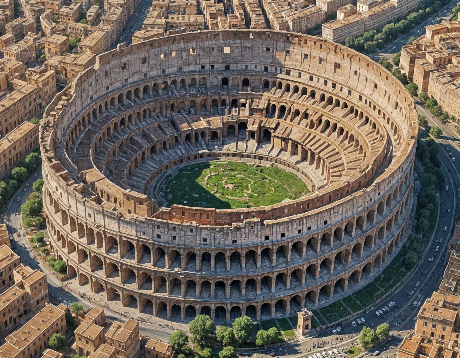 Colosseum in Rome: Detailed Digital Painting