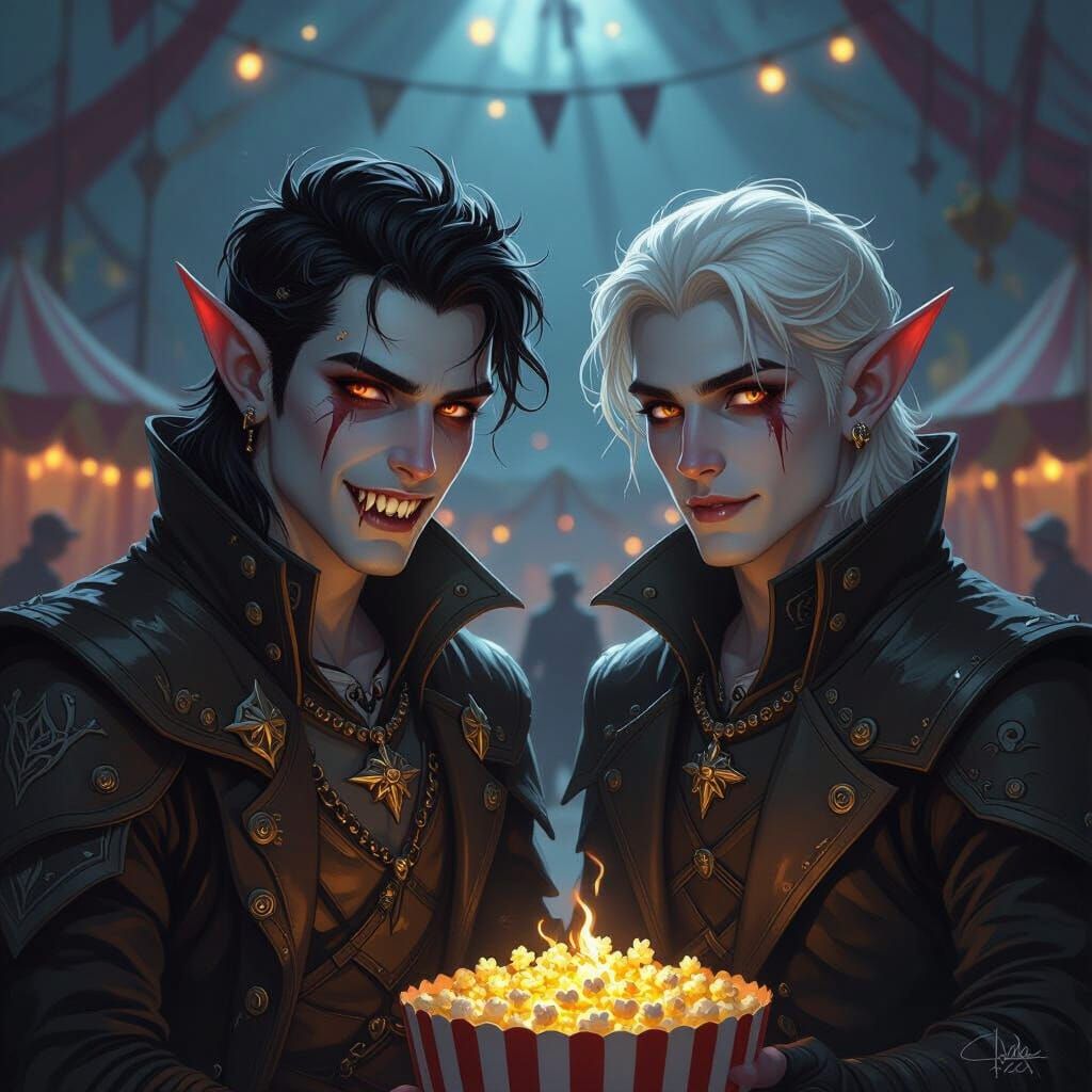 Dhampir Monk & Lycan Hunter Twins at Ethereal Circus