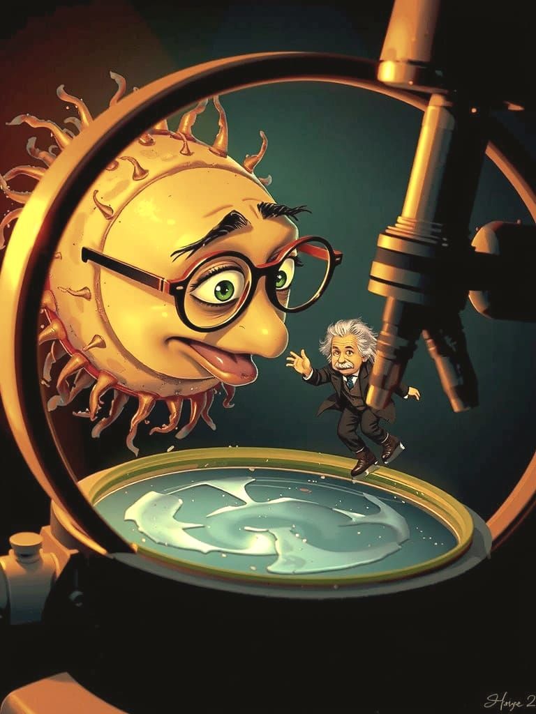 Giant Paramecium in Spectacles Studies Tiny Einstein Ice-Ska...