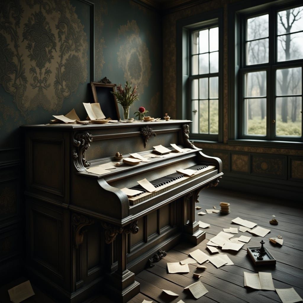 Mourful Piano in a Forgotten Ballroom