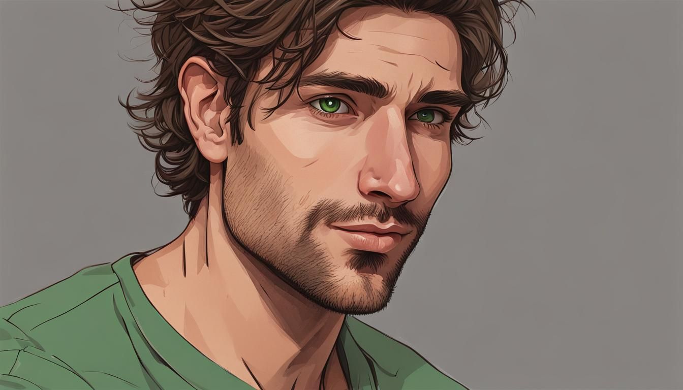 Handsome Half-Turkish Model with Melancholy Smile