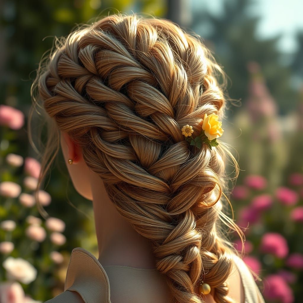 Intricate Hairstyle Inspired by Art Nouveau