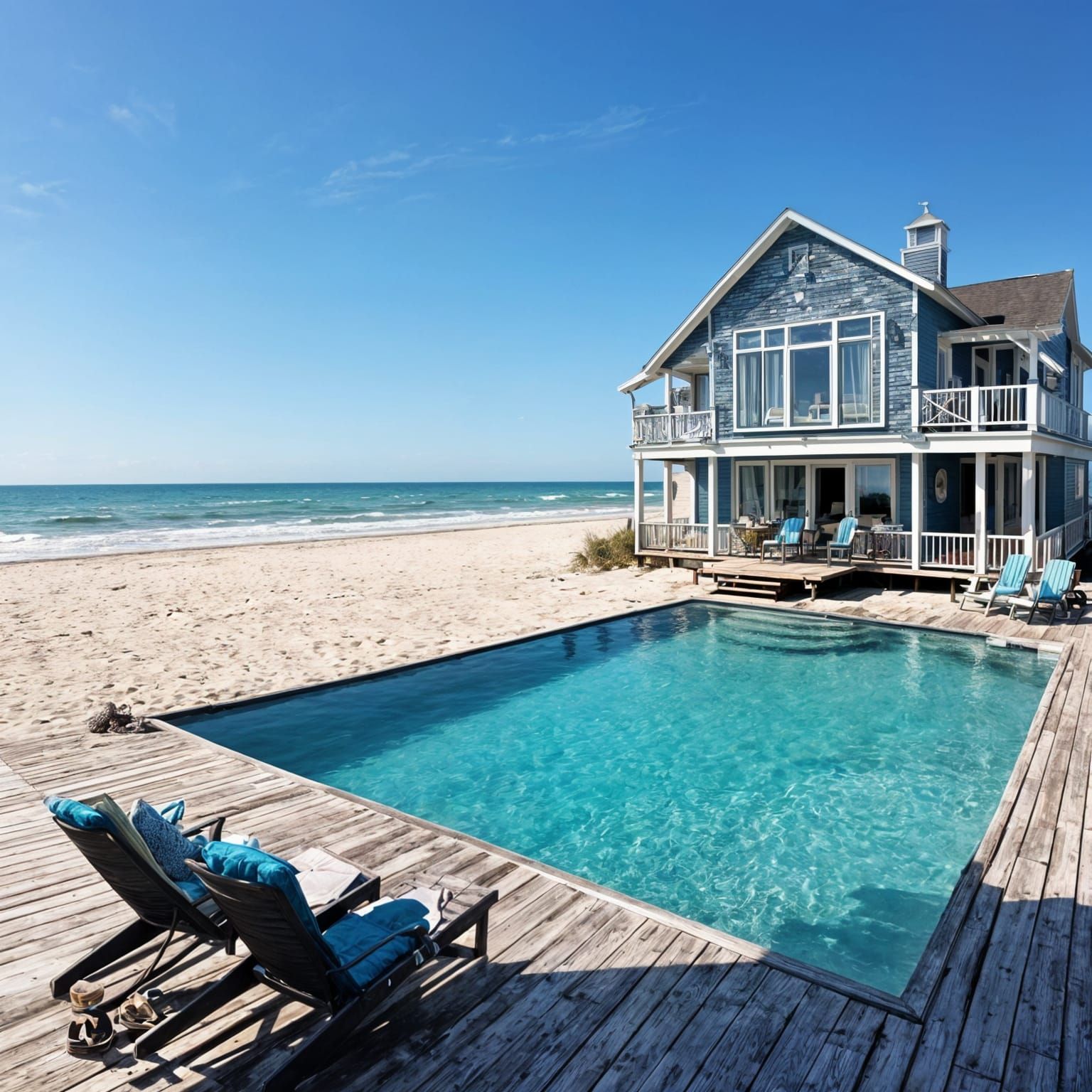 Serene Beach House with Sandy Toes and Salty Kisses