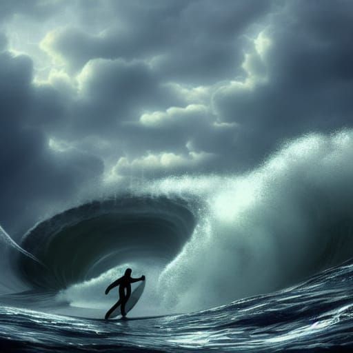Surfing a Tidal Wave: Epic Digital Painting