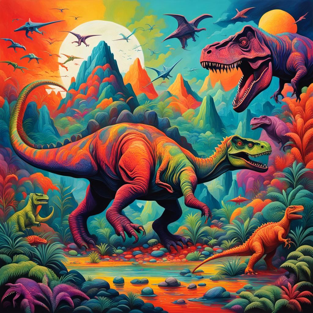 Dinosaurs and Cities: A Technicolor Alternate Earth