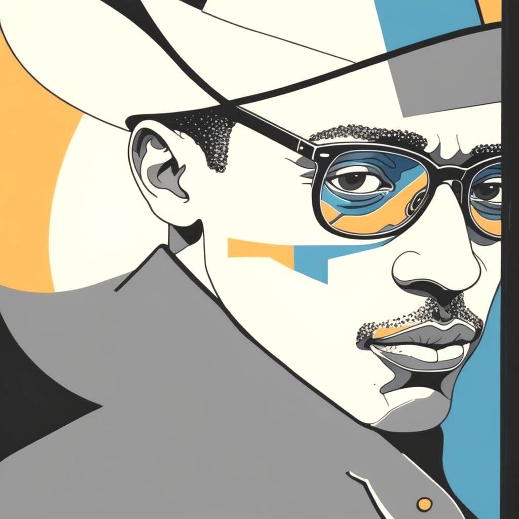 Pop Art Portrait of Man with Bold Shirt