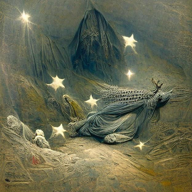 Celestial Star in the Style of Gustave Dore