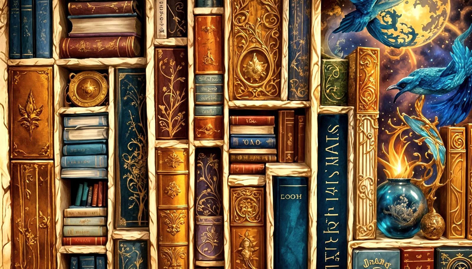 Bizarre Bookshelf of Beautiful Magic Fantasy