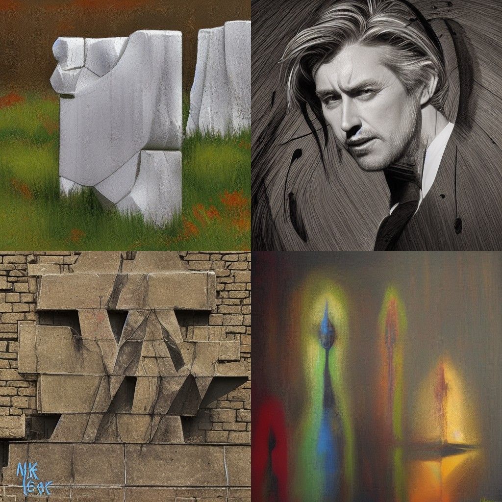 Abstract Expressionist Painting with Bold Strokes