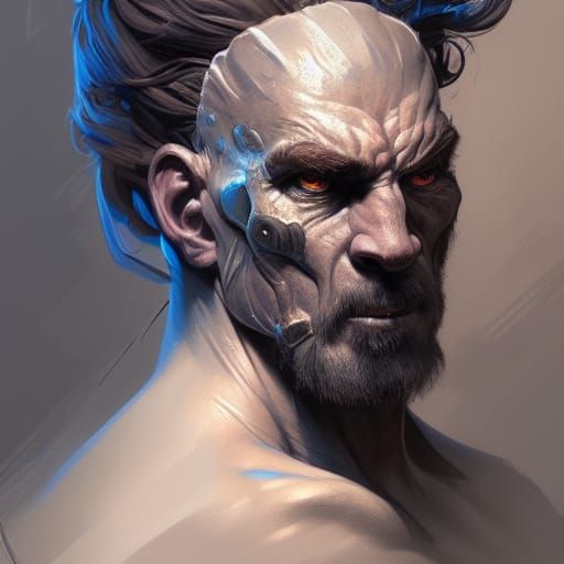 Detailed Portrait of Grendel in Artstation Style