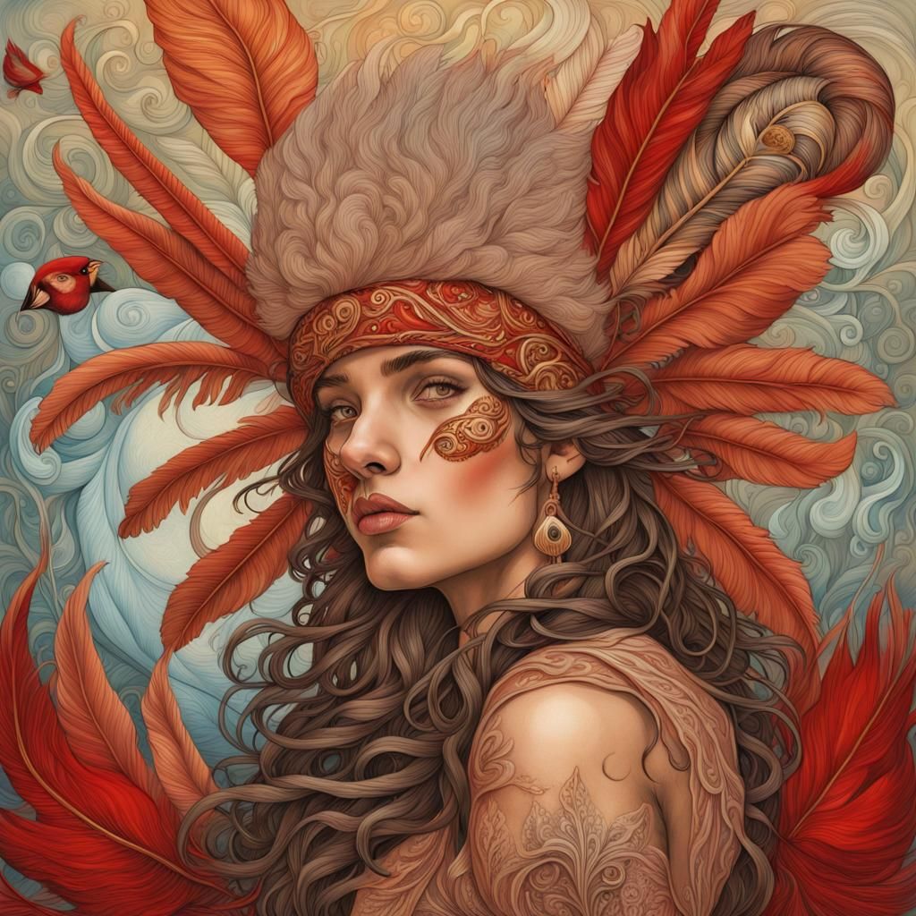 PRINCESS ORANGE FEATHER