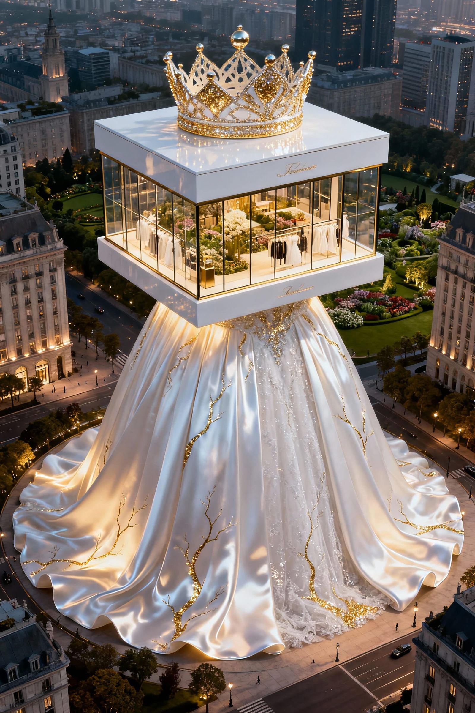 Ultra-Luxurious Bridal Tower Resembles Wedding Dress