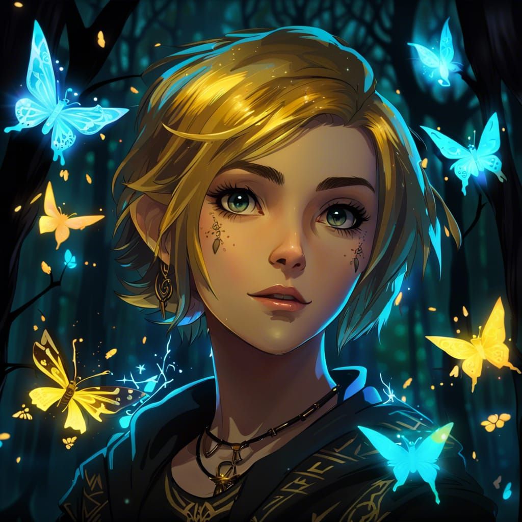 Punk Girl in Breath of the Wild Style