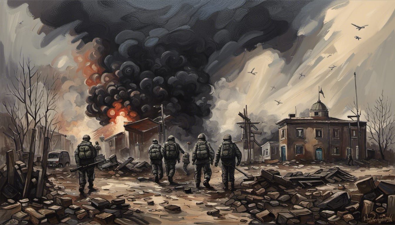 High Contrast Zombiecore Scene in Black Fantasy Style